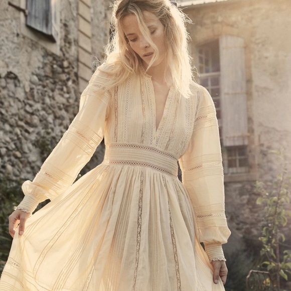 Doen Dresses & Skirts - NWT Doen Vicia Cotton Midi Dress Sandstone Boho S